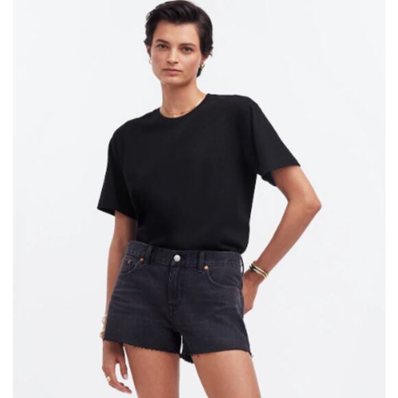 Madewell Tops - Madewell Cotton Relaxed Oversized Tee Jet Black Medium